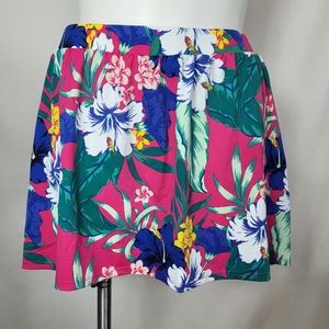 Swim by Cacique SWIM SKORT Womens Size 28 Pink Tropical Skirt & Briefs Bottoms